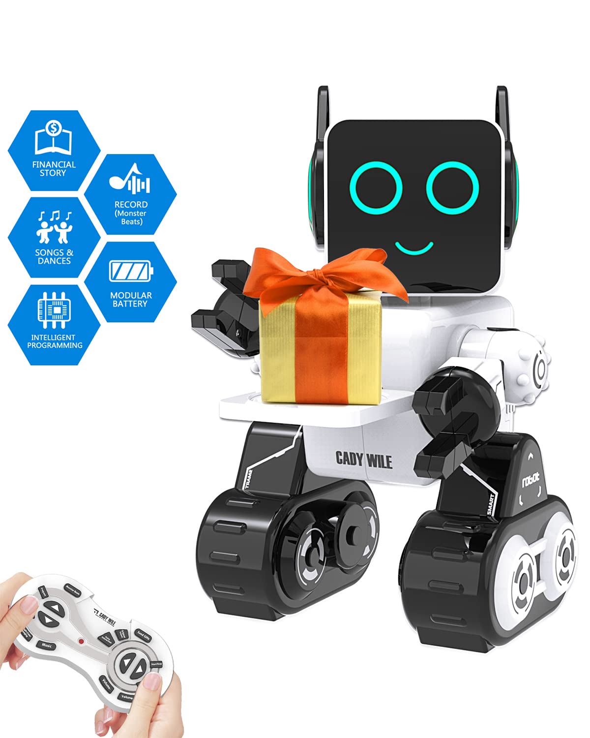 OKK Robot Toy for Kids, Smart RC Robots for Kids with Touch and Sound Control Robotics Intelligent Programmable, Robot Toy with Walking Dancing Singing Talking Transfering Items for Boys Girls (White) - ARVRedtech.com | AR & VR Education Technology