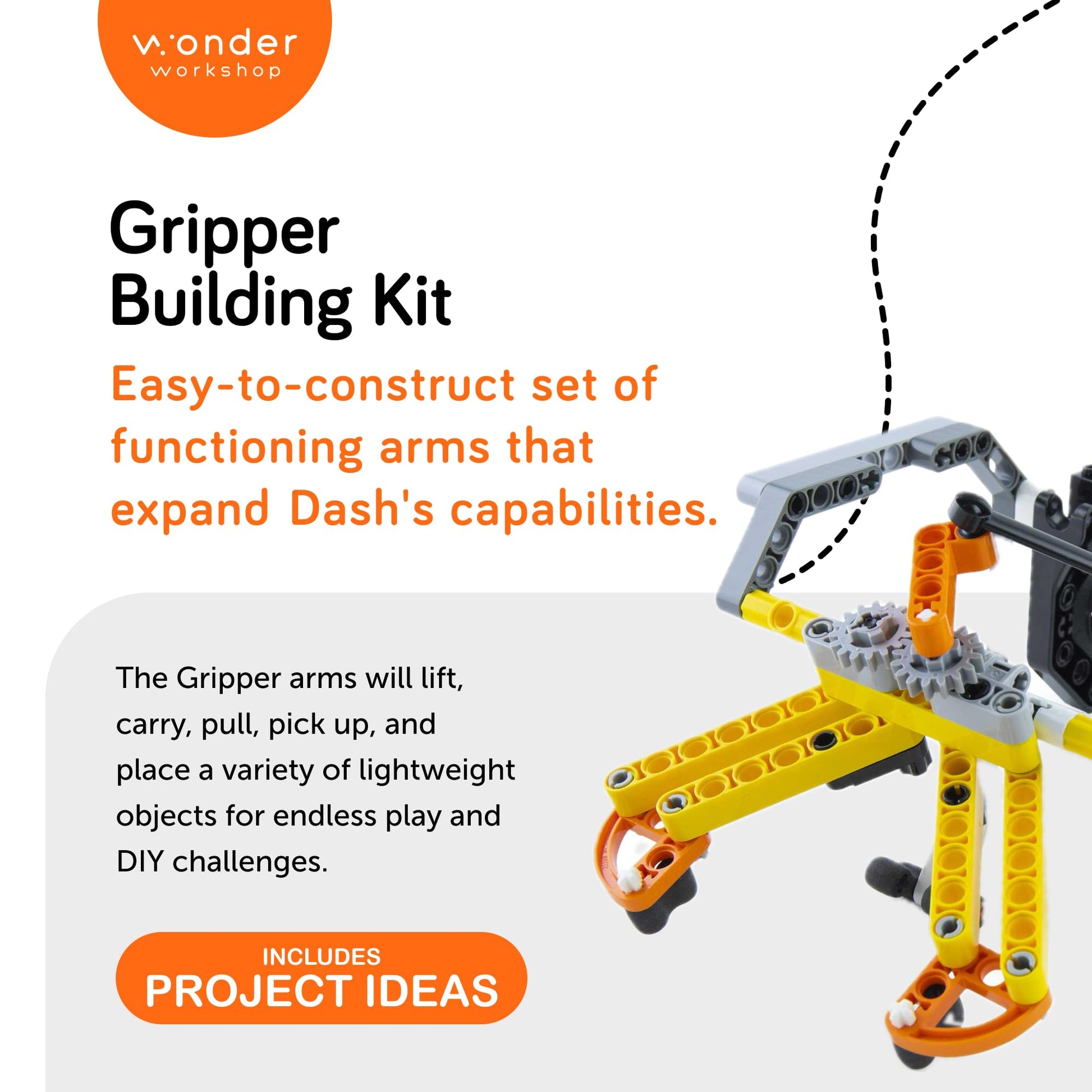 Wonder Workshop Dash Robot Wonder Pack – Coding Educational Bundle for Kids 6+ – Free STEM Apps with Instructional Videos - Launcher Toy, Sketch Kit Drawing, Gripper Building - ARVRedtech.com | AR & VR Education Technology