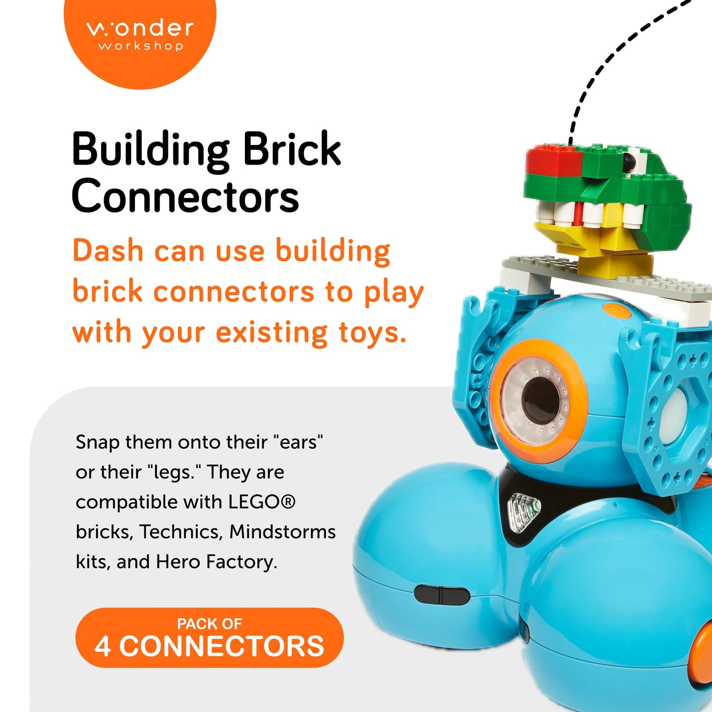 Wonder Workshop Dash Robot Wonder Pack – Coding Educational Bundle for Kids 6+ – Free STEM Apps with Instructional Videos - Launcher Toy, Sketch Kit Drawing, Gripper Building - ARVRedtech.com | AR & VR Education Technology
