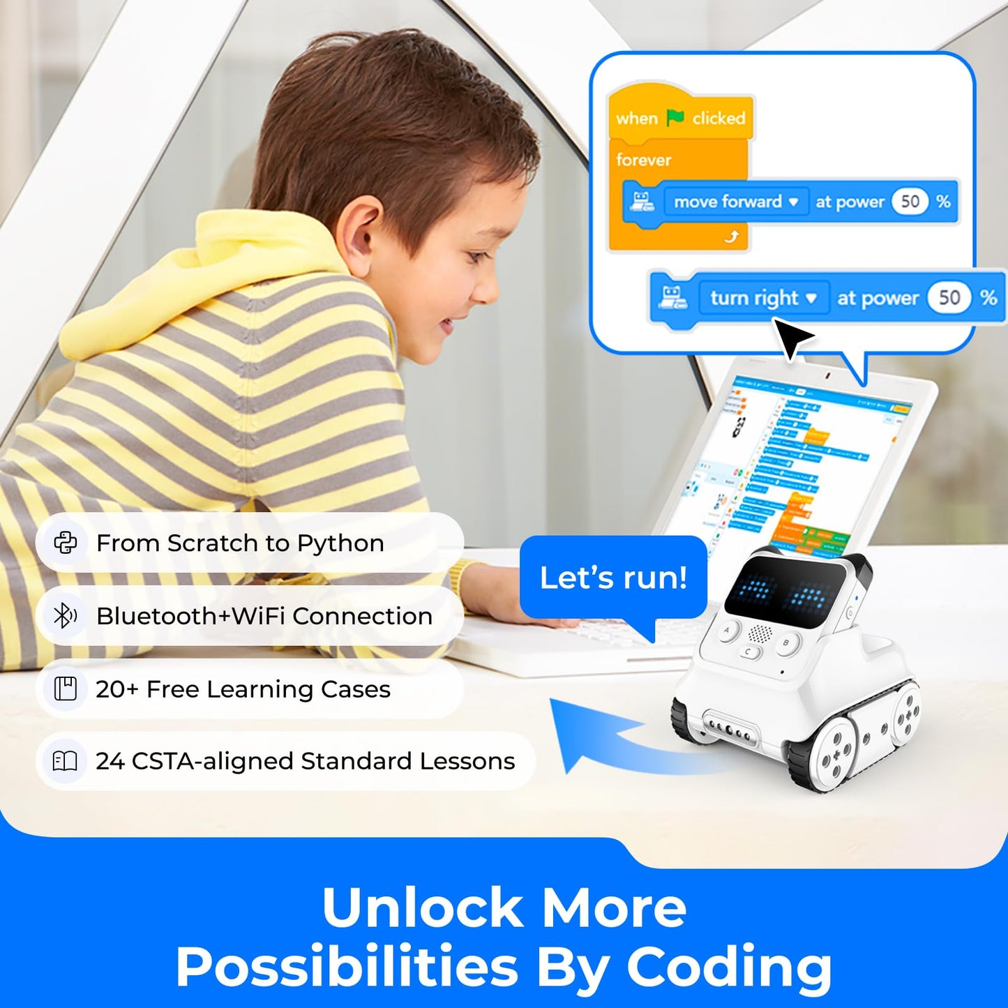 Makeblock Codey Rocky Interactive Emo Robot, Coding for Kids 8-12, STEM Toys Support Scratch Python Programming, Smart Robotics Gift for Kids 6+ - ARVRedtech.com | AR & VR Education Technology