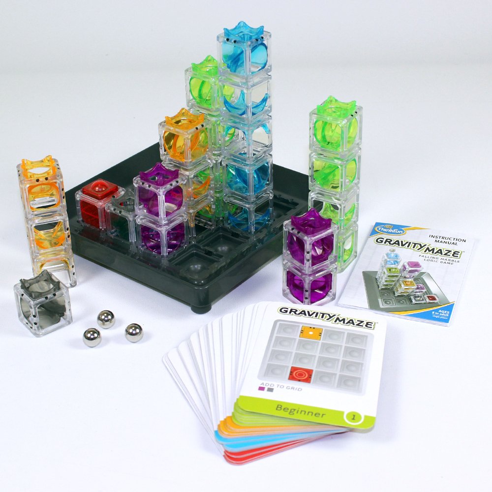ThinkFun Gravity Maze Marble Run Brain Game and STEM Toy - Award-Winning Educational Toy for Kids 8+ | Spatial Reasoning Skill Development | Engineering and Building Game | 60 Logic Puzzles - ARVRedtech.com | AR & VR Education Technology