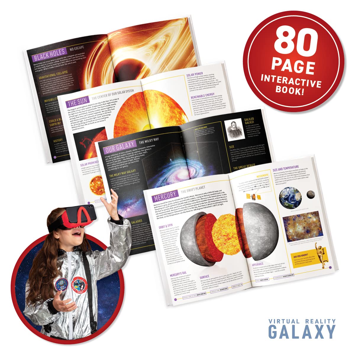 Abacus Brands Virtual Reality Galaxy Gift Box - Illustrated Interactive VR Book and STEM Learning Activity Set - ARVRedtech.com | AR & VR Education Technology