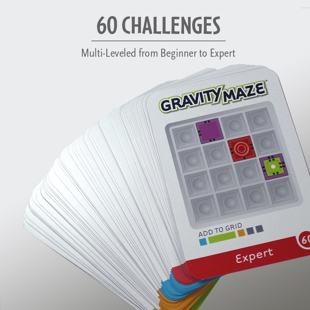 ThinkFun Gravity Maze Marble Run Brain Game and STEM Toy - Award-Winning Educational Toy for Kids 8+ | Spatial Reasoning Skill Development | Engineering and Building Game | 60 Logic Puzzles - ARVRedtech.com | AR & VR Education Technology
