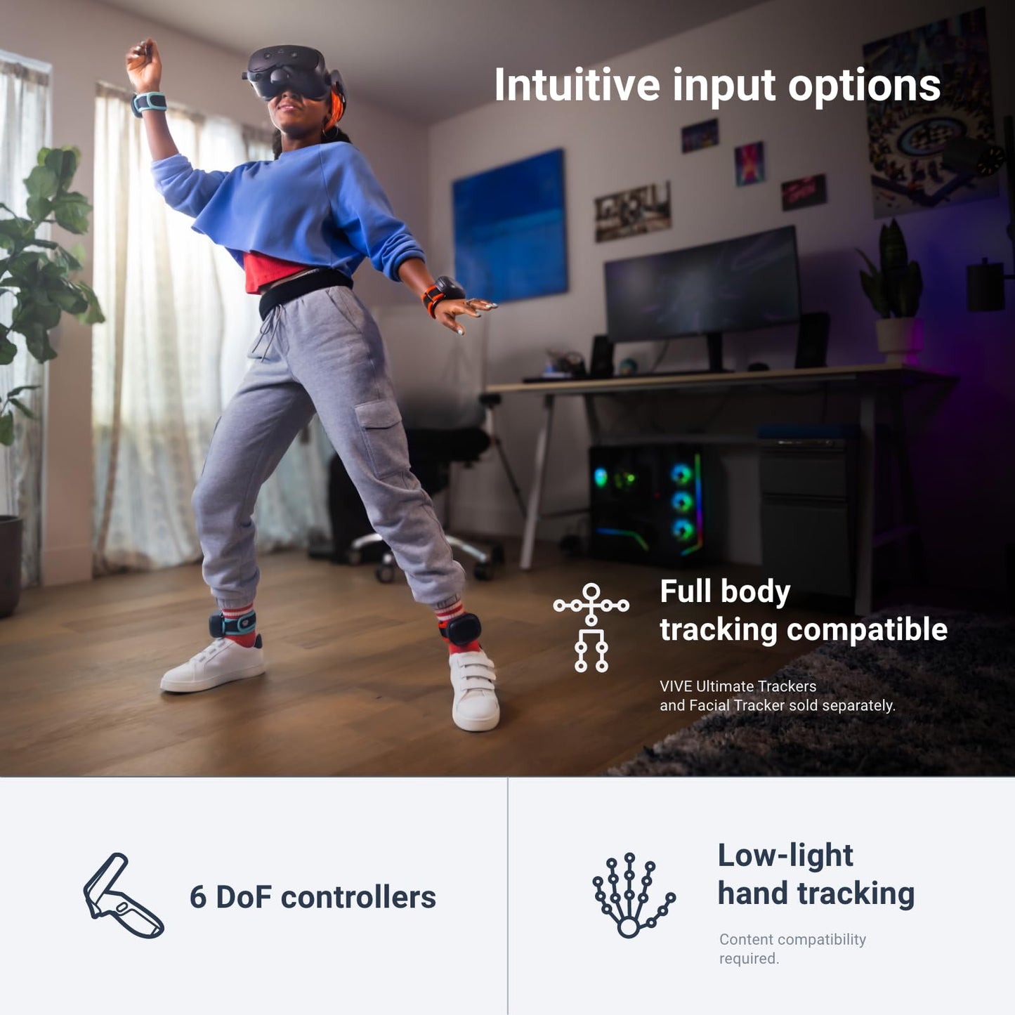 HTC Vive Focus Vision Bundle pre-Order Includes DisplayPort Compatible Wired Streaming Kit and Game Pack — Mixed Reality and PC VR Headset + Controllers - ARVRedtech.com | AR & VR Education Technology