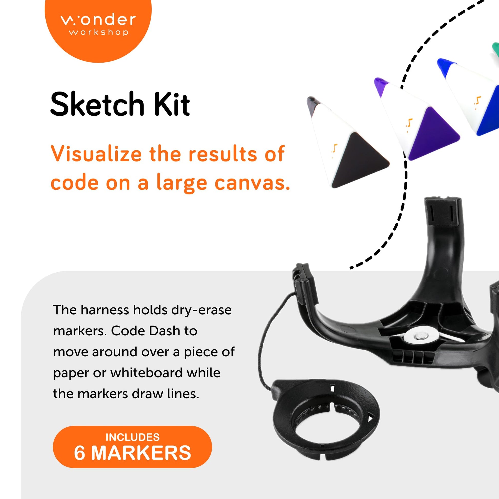 Wonder Workshop Dash Robot Wonder Pack – Coding Educational Bundle for Kids 6+ – Free STEM Apps with Instructional Videos - Launcher Toy, Sketch Kit Drawing, Gripper Building - ARVRedtech.com | AR & VR Education Technology