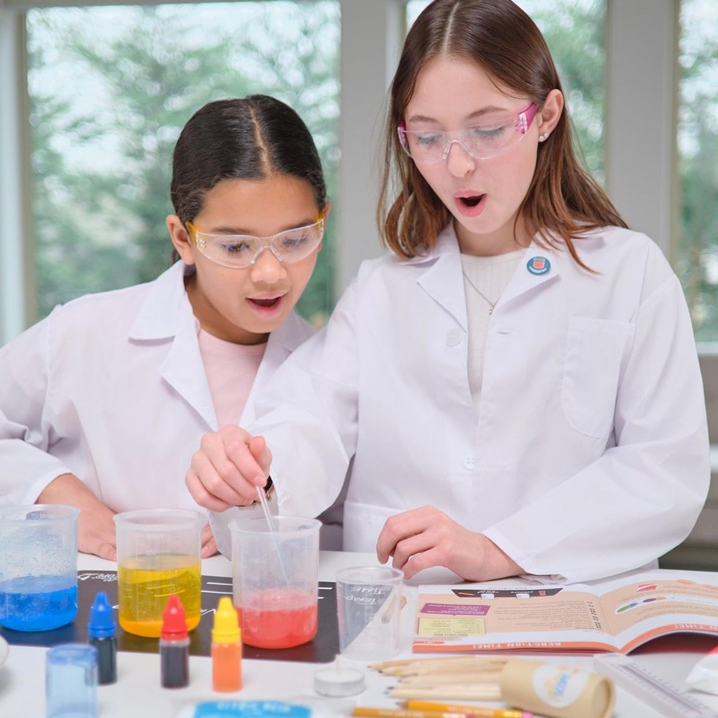 Yellow Scope Chemistry Kit, Science Experiment for Girls & Boys, STEM Activities for Kids Ages 8-12, Beakers & Bubbles Foundation Chem Set - ARVRedtech.com | AR & VR Education Technology