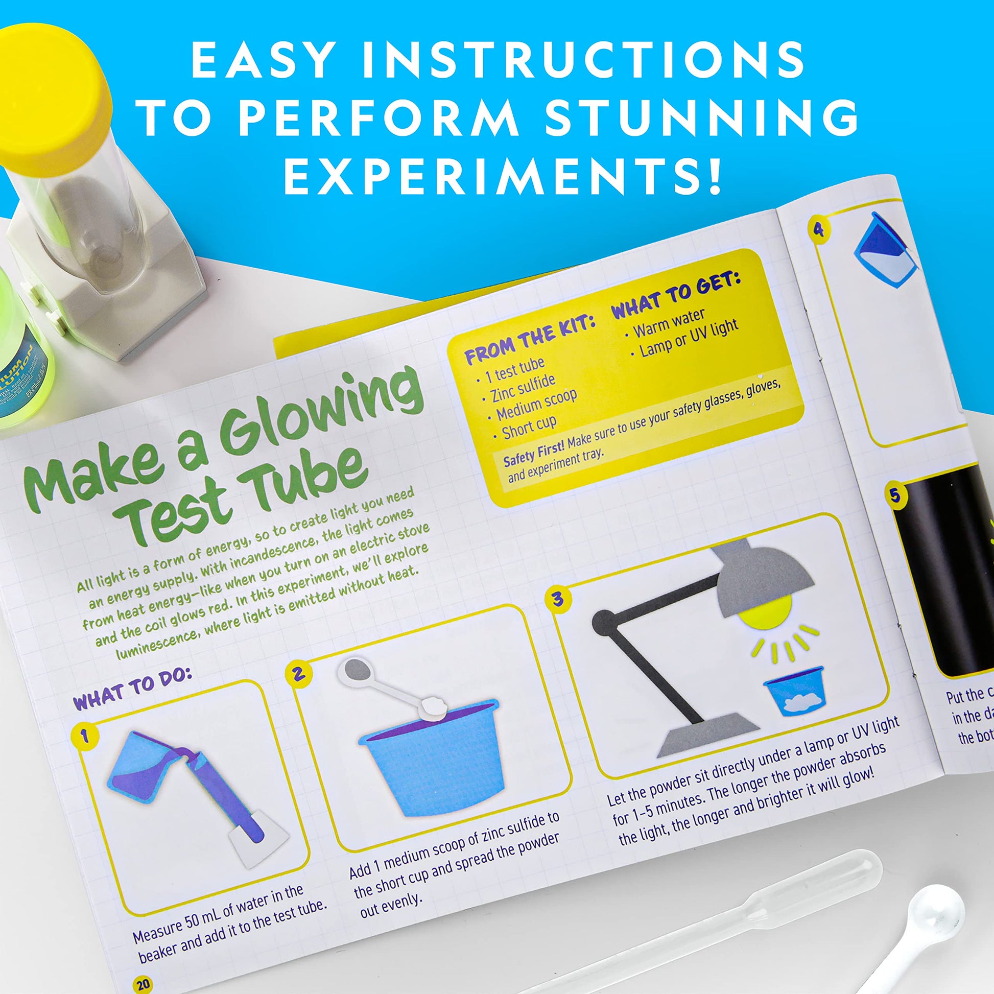 NATIONAL GEOGRAPHIC Stunning Chemistry Set - Mega Science Kit with 45 Easy Experiments- Make a Volcano and Launch a Rocket, STEM Projects for Kids Ages 8-12, Science Toys (Amazon Exclusive) - ARVRedtech.com | AR & VR Education Technology