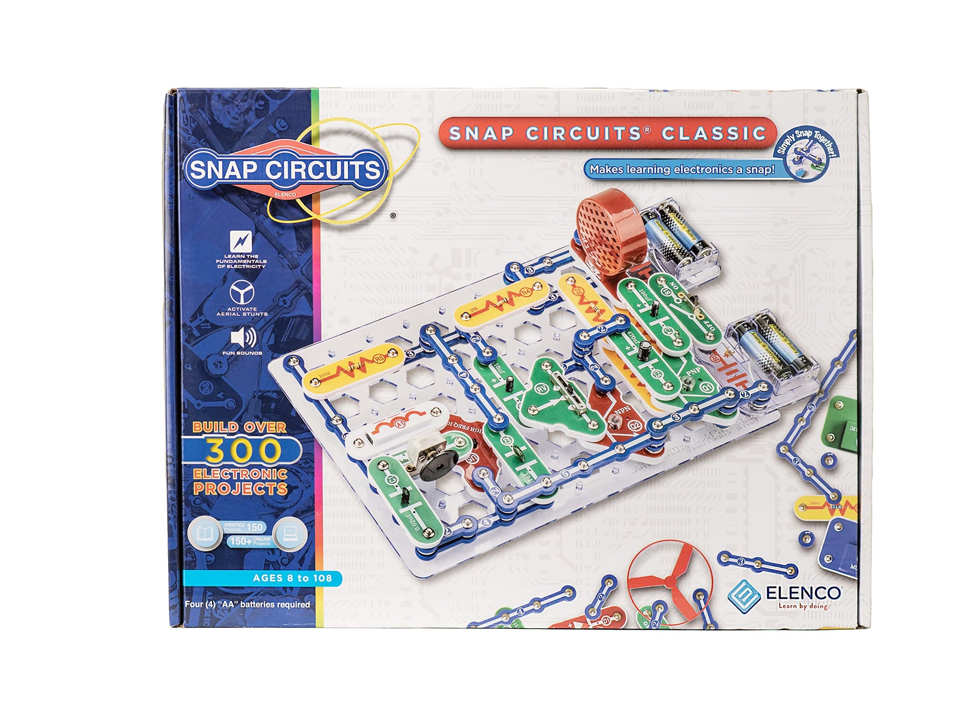 Snap Circuits Classic SC-300 Electronics Exploration Kit | Over 300 Projects | Full Color Manual Parts | STEM Educational Toy for Kids 8+ 2.3 x 13.6 x 19.3 inches - ARVRedtech.com | AR & VR Education Technology