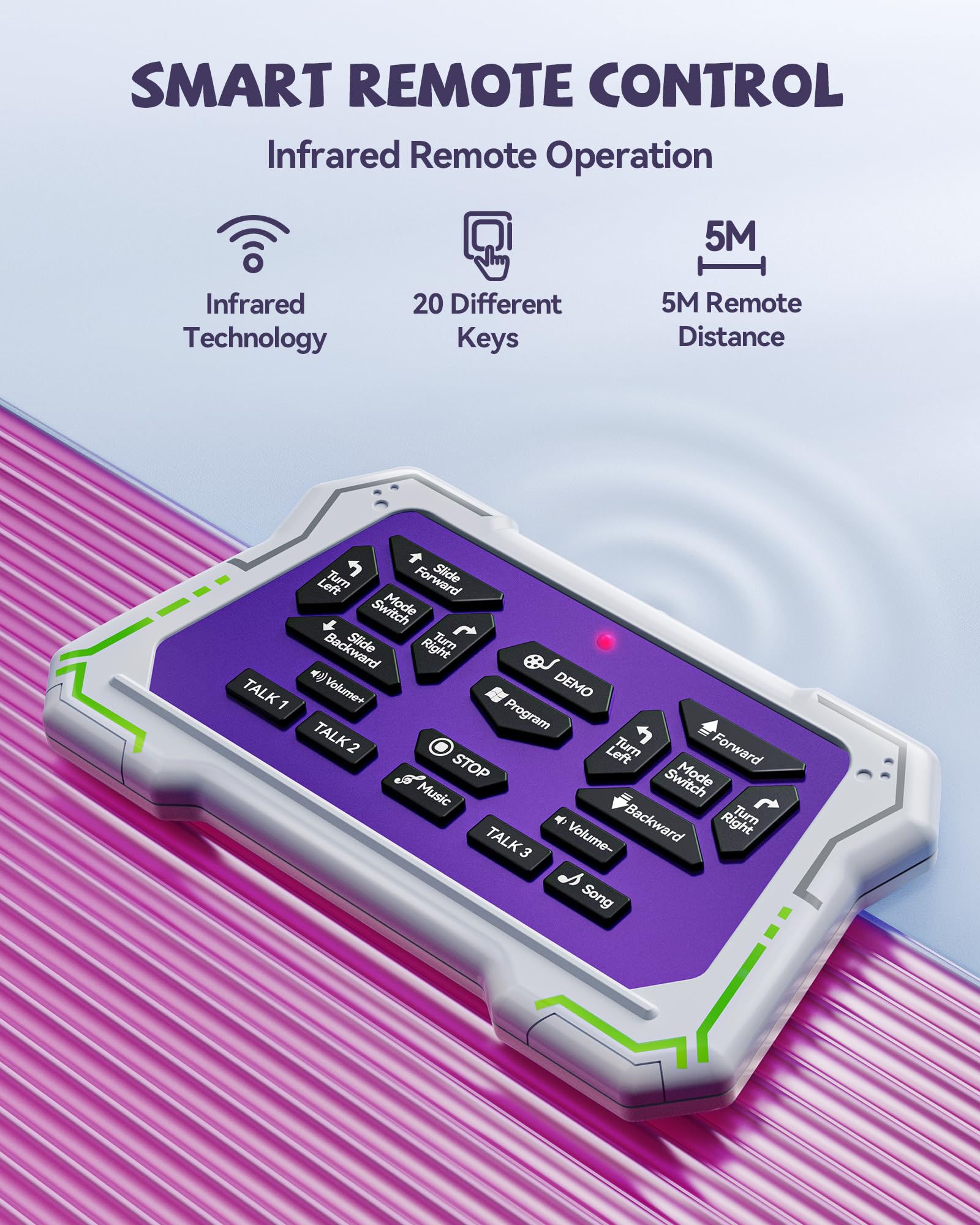 Ruko 6088 Dancing Robot for Girls with APP Control, Remote Control, Gesture Sensing Control, Interactive LED Emoji, QA Games Rechargeable Programmable Robot Toys for 3 4 5 6 Years Kids, Pink Purple - ARVRedtech.com | AR & VR Education Technology