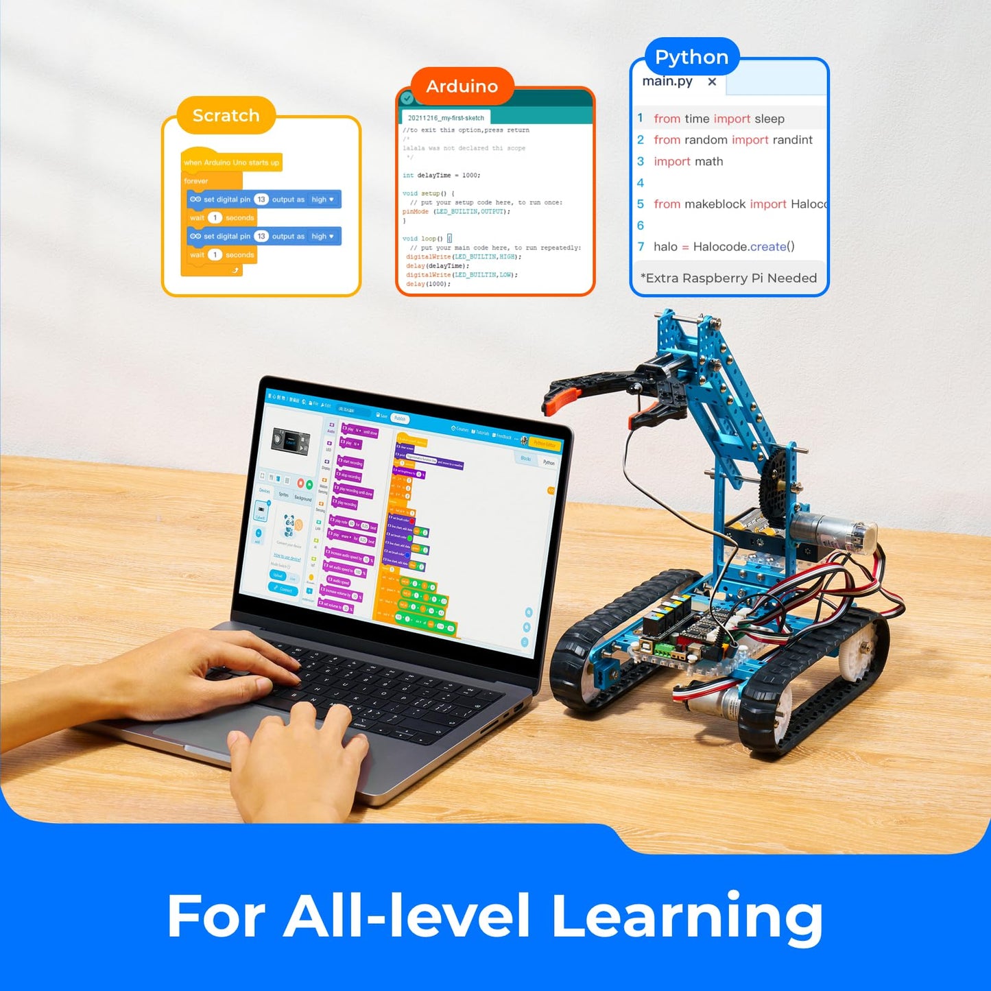 Makeblock mBot Ultimate 10 in 1 Robot Building Toys + 18650 Adapter Power Supply - ARVRedtech.com | AR & VR Education Technology