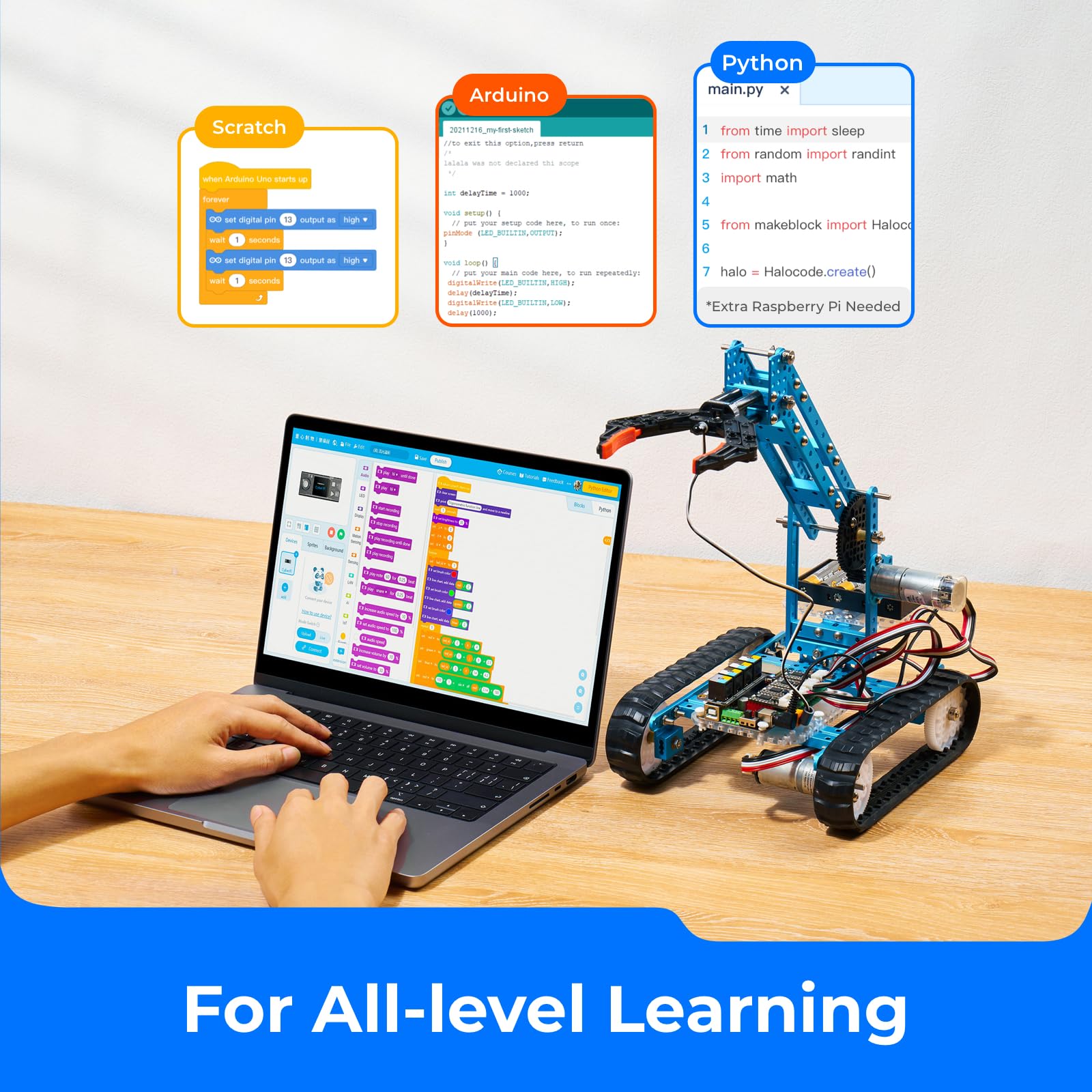 Makeblock mBot Ultimate 10 in 1 Robot Building Toys + 18650 Adapter Power Supply - ARVRedtech.com | AR & VR Education Technology