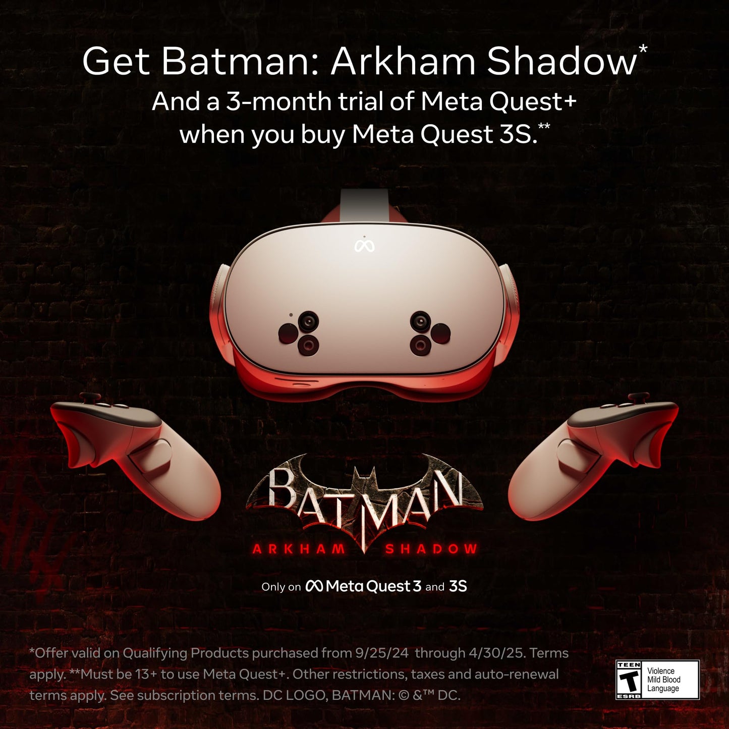 Meta Quest 3S 128GB — Get Batman: Arkham Shadow and a 3-Month Trial of Meta Quest+ Included — All-in-One Headset - ARVRedtech.com | AR & VR Education Technology