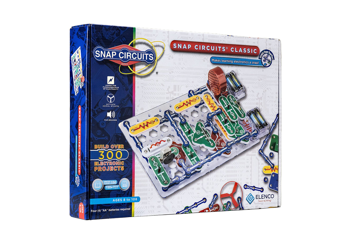 Snap Circuits Classic SC-300 Electronics Exploration Kit | Over 300 Projects | Full Color Manual Parts | STEM Educational Toy for Kids 8+ 2.3 x 13.6 x 19.3 inches - ARVRedtech.com | AR & VR Education Technology