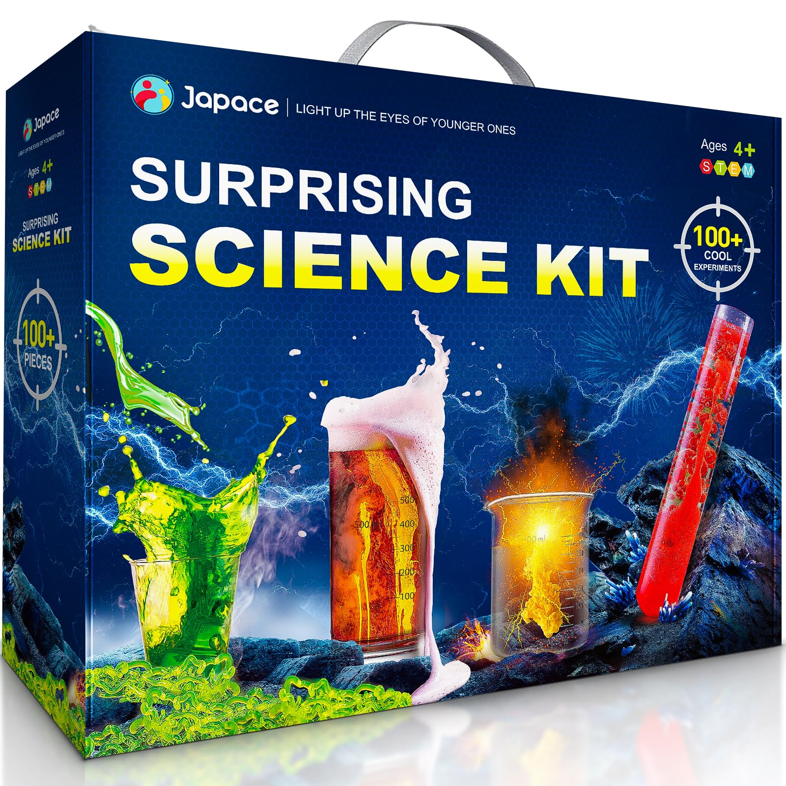 Japace 100+ Experiments Science Kit for Kids Age 4-12 Year Old, Cool Boy Christmas Birthday Gift Ideas, Chemistry and Physics Set Toys for Boys Girls - ARVRedtech.com | AR & VR Education Technology