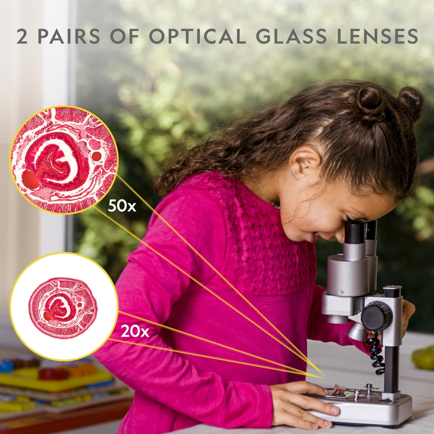 NATIONAL GEOGRAPHIC Dual LED Kids Microscope - 50+ pc Science Kit with 10 Prepared Slides & 10 DIY Blank Slides, Biology Experiment Activity, Microscope Kit for Kids 8-12 (Amazon Exclusive) - ARVRedtech.com | AR & VR Education Technology