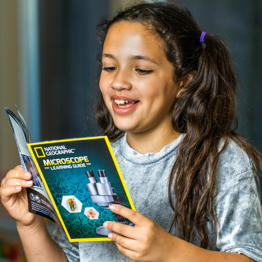 NATIONAL GEOGRAPHIC Dual LED Kids Microscope - 50+ pc Science Kit with 10 Prepared Slides & 10 DIY Blank Slides, Biology Experiment Activity, Microscope Kit for Kids 8-12 (Amazon Exclusive) - ARVRedtech.com | AR & VR Education Technology
