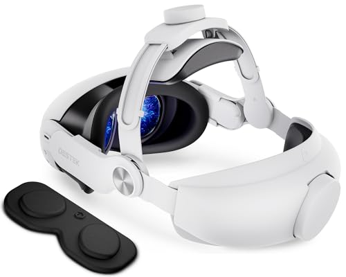DESTEK QH3 Pressure-Free Head Strap: Enhance Comfort with Added Top-Fit Adjustment (VR Not Fall) - Compatible with Meta Quest 3 Accessories; Balances Weight at 3 Angles - ARVRedtech.com | AR & VR Education Technology