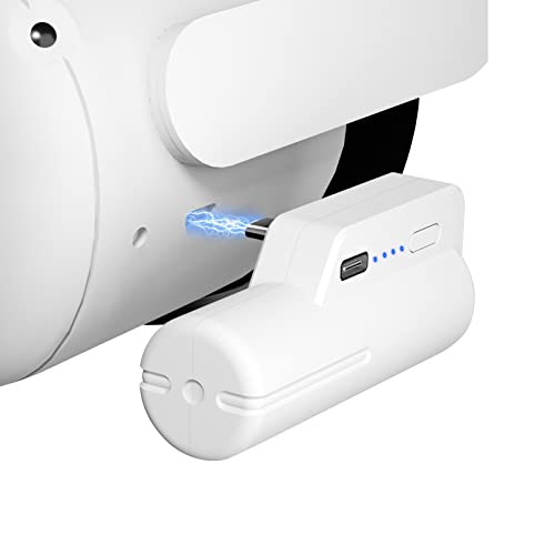 Saqico Battery Pack for Oculus Quest 2, 5000mAh Head Strap Battery Pack Compatible with Oculus/Meta Quest 2 Lightweight and Portable VR Extend Power Accessories for Extra 2-4H Playtime - ARVRedtech.com | AR & VR Education Technology