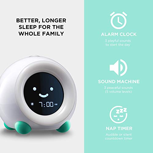 LittleHippo Mella: All-in-One Kids Trainer, Alarm Clock, Night Light & Sleep Sounds Machine. Encourage Sleep Training with Toddler Alarm Clock, Timer Night Light, Cute Kids Room Decor - Tropical Teal - ARVRedtech.com | AR & VR Education Technology