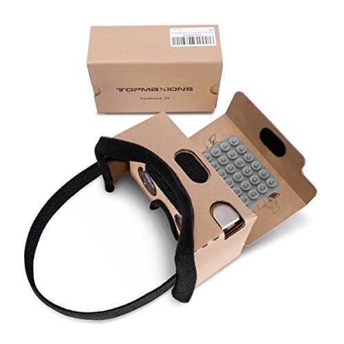 Google Cardboard,Topmaxions 3D VR Virtual Reality DIY VR Headset for 3D Movies and Games Compatible with Android & Apple Up to 6 Inch Easy Setup Machine - ARVRedtech.com | AR & VR Education Technology
