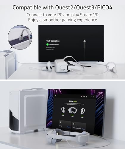 Syntech Link Cable 16 FT Compatible with Meta/Oculus Quest 3, Quest2/Pro/Pico4 Accessories and PC/Steam VR, High Speed PC Data Transfer, USB 3.0 to USB C Cable for VR Headset - ARVRedtech.com | AR & VR Education Technology