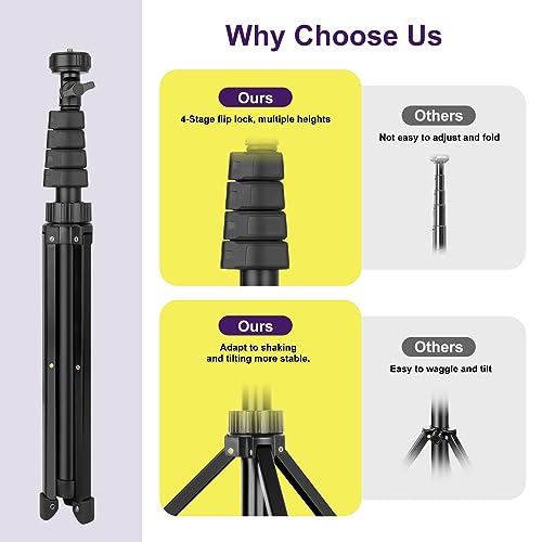 UBeesize Selfie Stick Tripod, 62" Extendable Tripod Stand with Bluetooth Remote for Cell Phones, Heavy Duty Aluminum, Lightweight - ARVRedtech.com | AR & VR Education Technology