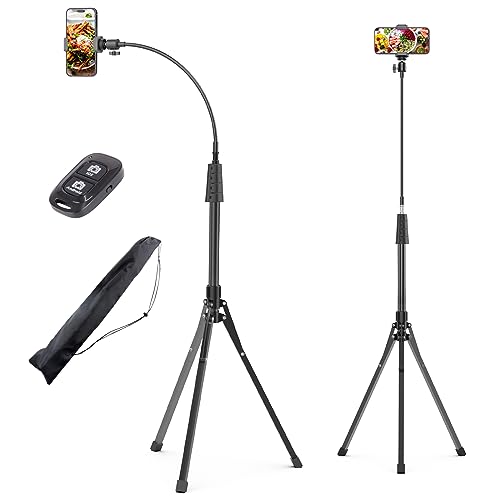 UBeesize 92'' Cell Phone Tripod Stand with 16.5'' Gooseneck and