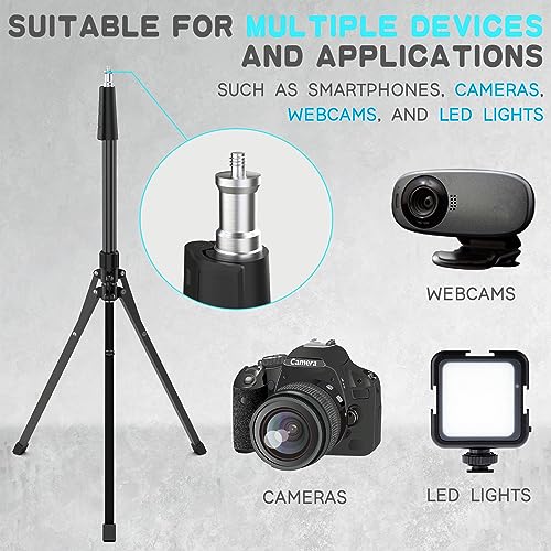 UBeesize 92’’ Cell Phone Tripod Stand with 16.5’’ Gooseneck and Remote, Overhead Tripod with Adjustable 360°Ball Head & Phone Holder for iPhone 14 Pro Max/Plus/13/12/11, Samsung S22 S21, Android - ARVRedtech.com | AR & VR Education Technology