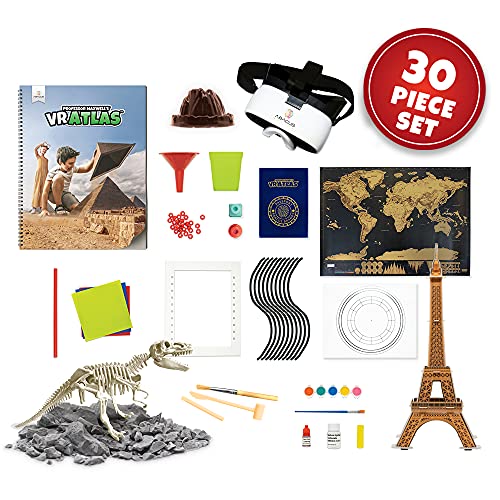 Professor Maxwell's VR Atlas - Virtual Reality Kids Science Kit, Book and Interactive Geography STEM Learning Activity Set (Full Version - Includes Goggles) - ARVRedtech.com | AR & VR Education Technology