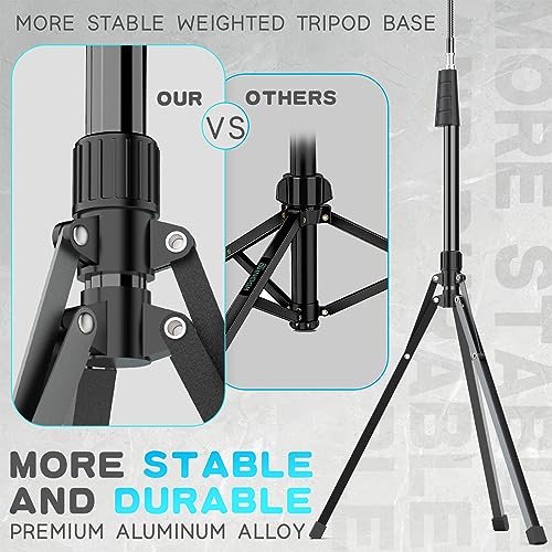 UBeesize 92’’ Cell Phone Tripod Stand with 16.5’’ Gooseneck and Remote, Overhead Tripod with Adjustable 360°Ball Head & Phone Holder for iPhone 14 Pro Max/Plus/13/12/11, Samsung S22 S21, Android - ARVRedtech.com | AR & VR Education Technology