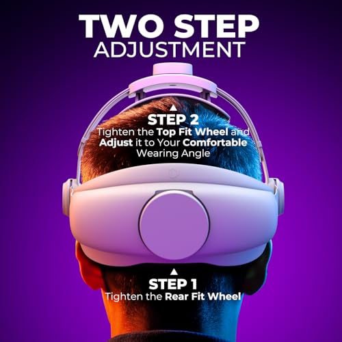 DESTEK QH3 Pressure-Free Head Strap: Enhance Comfort with Added Top-Fit Adjustment (VR Not Fall) - Compatible with Meta Quest 3 Accessories; Balances Weight at 3 Angles - ARVRedtech.com | AR & VR Education Technology