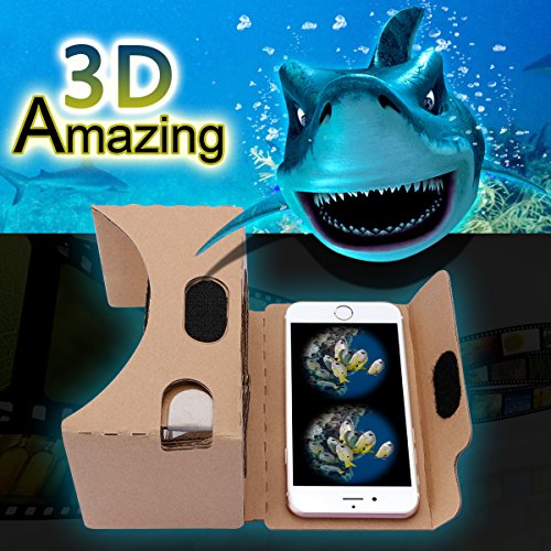 Google Cardboard,Topmaxions 3D VR Virtual Reality DIY VR Headset for 3D Movies and Games Compatible with Android & Apple Up to 6 Inch Easy Setup Machine - ARVRedtech.com | AR & VR Education Technology