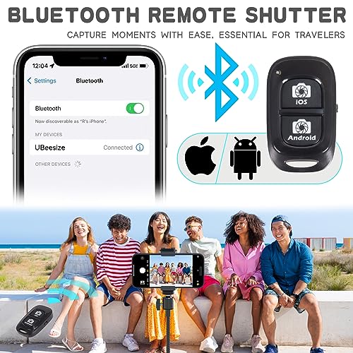 UBeesize 92’’ Cell Phone Tripod Stand with 16.5’’ Gooseneck and Remote, Overhead Tripod with Adjustable 360°Ball Head & Phone Holder for iPhone 14 Pro Max/Plus/13/12/11, Samsung S22 S21, Android - ARVRedtech.com | AR & VR Education Technology