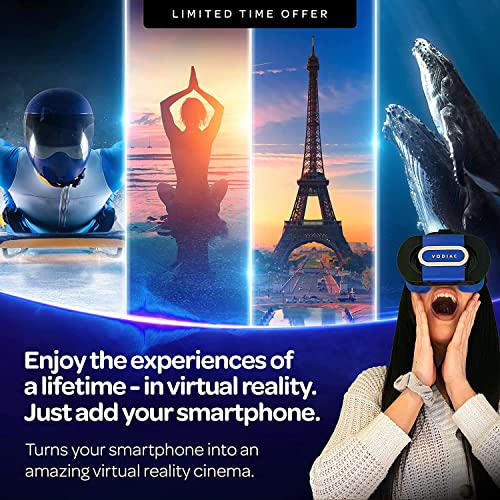 Vodiac VR - Virtual Reality Goggles, Carry Case, Free VR Videos & More via The Vodiac in-App Streaming Service. Powered by Your Smartphone iPhone Android Compatible - ARVRedtech.com | AR & VR Education Technology
