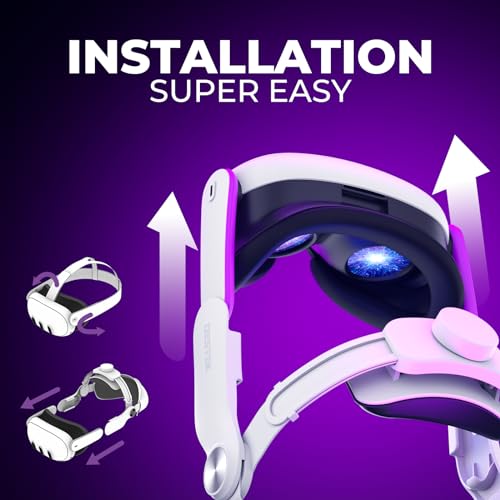 DESTEK QH3 Pressure-Free Head Strap: Enhance Comfort with Added Top-Fit Adjustment (VR Not Fall) - Compatible with Meta Quest 3 Accessories; Balances Weight at 3 Angles - ARVRedtech.com | AR & VR Education Technology