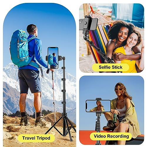 UBeesize Selfie Stick Tripod, 62" Extendable Tripod Stand with Bluetooth Remote for Cell Phones, Heavy Duty Aluminum, Lightweight - ARVRedtech.com | AR & VR Education Technology
