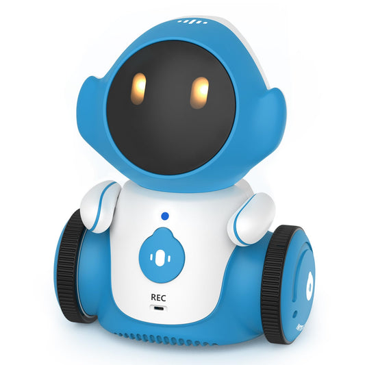 GILOBABY Robot Toys, Rechargeable Smart Talking Robots for Kids, Intelligent Robot with Voice Controlled Touch Sensor, Singing, Dancing, Recording, Repeat, Birthday Gifts for Boys Ages 6+ Years (Blue)