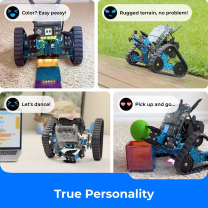 Makeblock mBot2 Rover Robotics Kit, Interactive Emo Robot for Coding Learning and Outdoor Play, Remote Control Coding Robot for Kids 8-12 and up, STEM Educational Building Toys Gifts for Kids - ARVRedtech.com | AR & VR Education Technology
