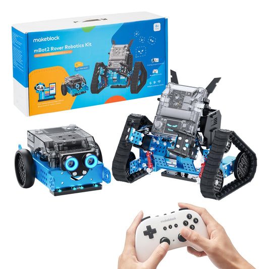 Makeblock mBot2 Rover Robotics Kit, Interactive Emo Robot for Coding Learning and Outdoor Play, Remote Control Coding Robot for Kids 8-12 and up, STEM Educational Building Toys Gifts for Kids - ARVRedtech.com | AR & VR Education Technology