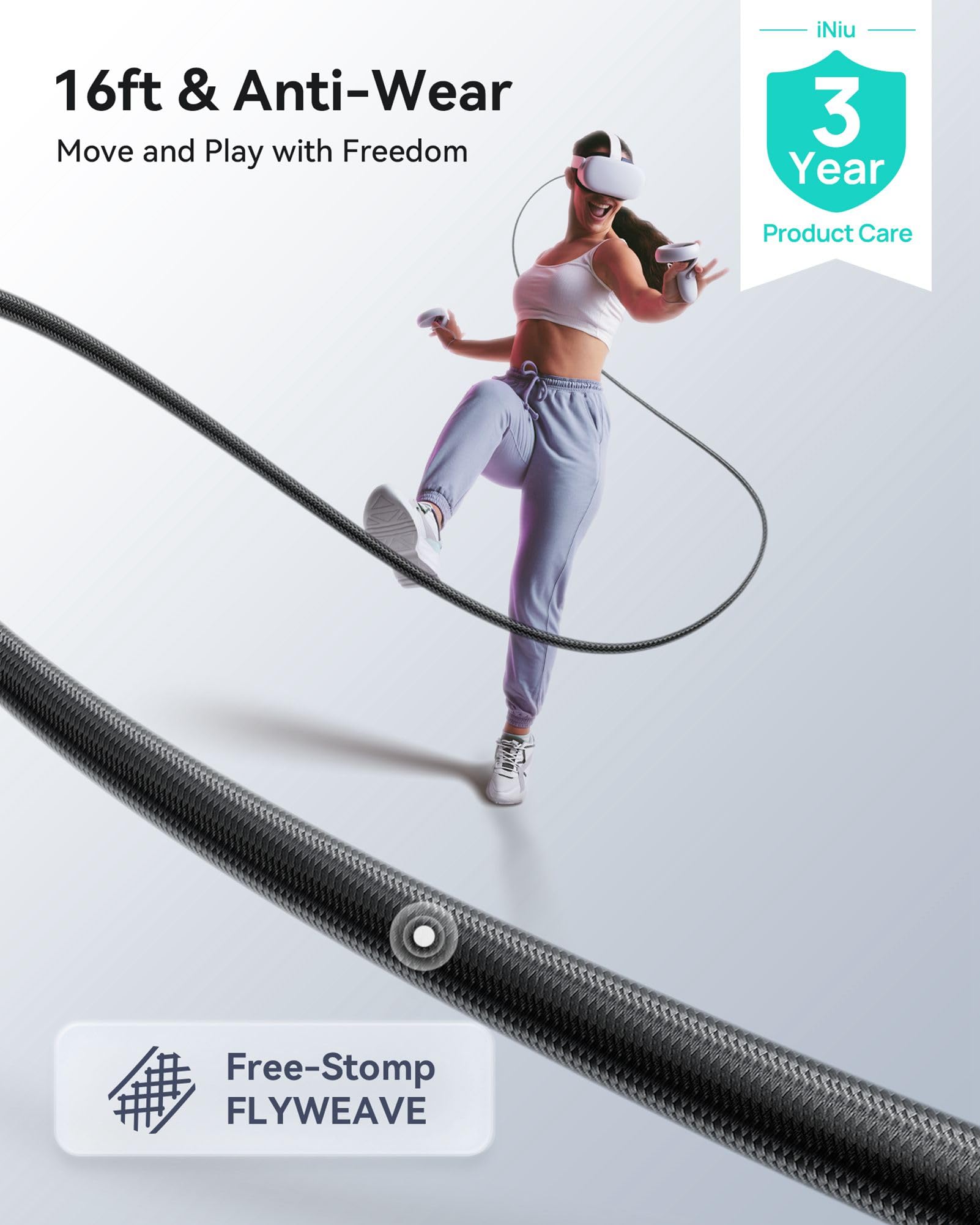 INIU Oculus Link Cable Flexibility
