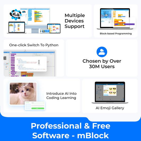 Makeblock mBot2 Rover Robotics Kit, Interactive Emo Robot for Coding Learning and Outdoor Play, Remote Control Coding Robot for Kids 8-12 and up, STEM Educational Building Toys Gifts for Kids - ARVRedtech.com | AR & VR Education Technology