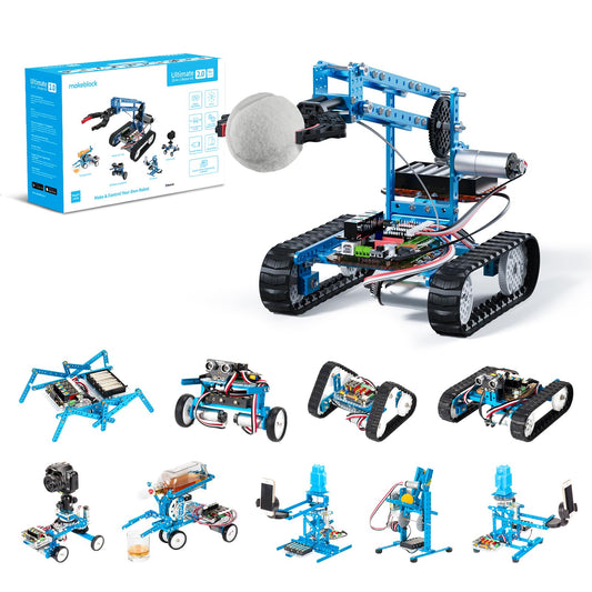 Makeblock mBot Ultimate 10 in 1 Robot Building Toys, Robotics Kit App Remote Control Robot Toys Compatible with Arduino C & Raspberry Pi, STEM Educational DIY Robot Arm Kit Gift for Teenagers & Adults - ARVRedtech.com | AR & VR Education Technology