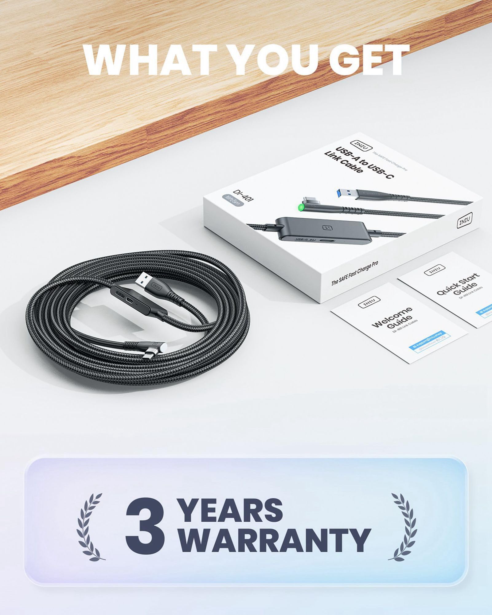 INIU Oculus Link Cable with VR Headset