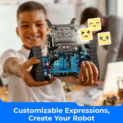 Makeblock mBot2 Rover Robotics Kit, Interactive Emo Robot for Coding Learning and Outdoor Play, Remote Control Coding Robot for Kids 8-12 and up, STEM Educational Building Toys Gifts for Kids - ARVRedtech.com | AR & VR Education Technology