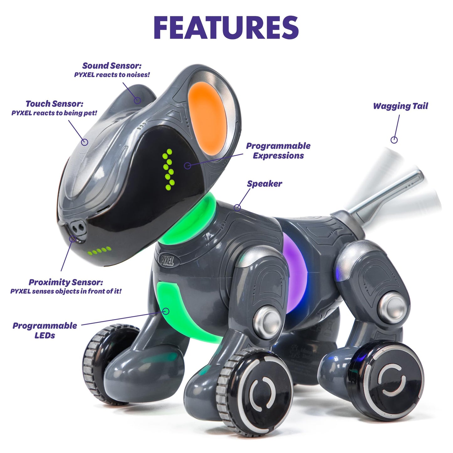 Educational Insights PYXEL A Coder’s Best Friend - Coding Robots for Kids with Blockly & Python Coding Languages