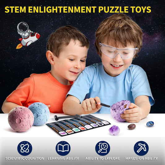 GobiDex Gemstones Dig Kit, Solar System Science Kit for Kids, Excavate 15 Real Gems, STEM Educational Space Toys Planet Collection Kit, Archaeology Geology Science Projects Gift for Boys&Girls Age 6+ - ARVRedtech.com | AR & VR Education Technology
