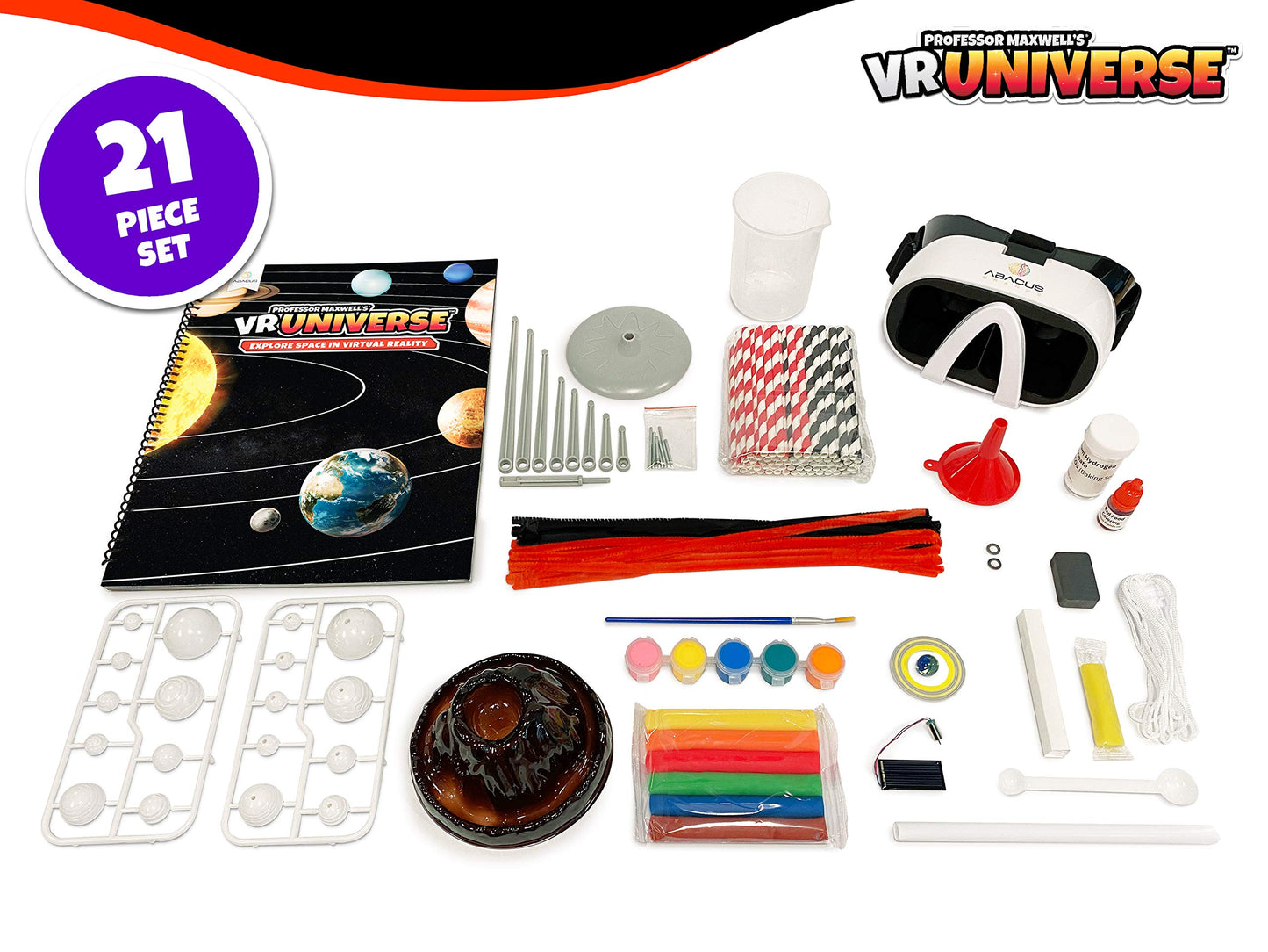 Professor Maxwell's VR Universe - Virtual Reality Kids Space Science Book and Interactive STEM Learning Activity Set (Full Version - Includes Goggles) - for Ages 8 and Up