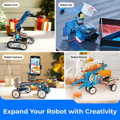 Makeblock mBot Ultimate 10 in 1 Robot Building Toys, Robotics Kit App Remote Control Robot Toys Compatible with Arduino C & Raspberry Pi, STEM Educational DIY Robot Arm Kit Gift for Teenagers & Adults - ARVRedtech.com | AR & VR Education Technology