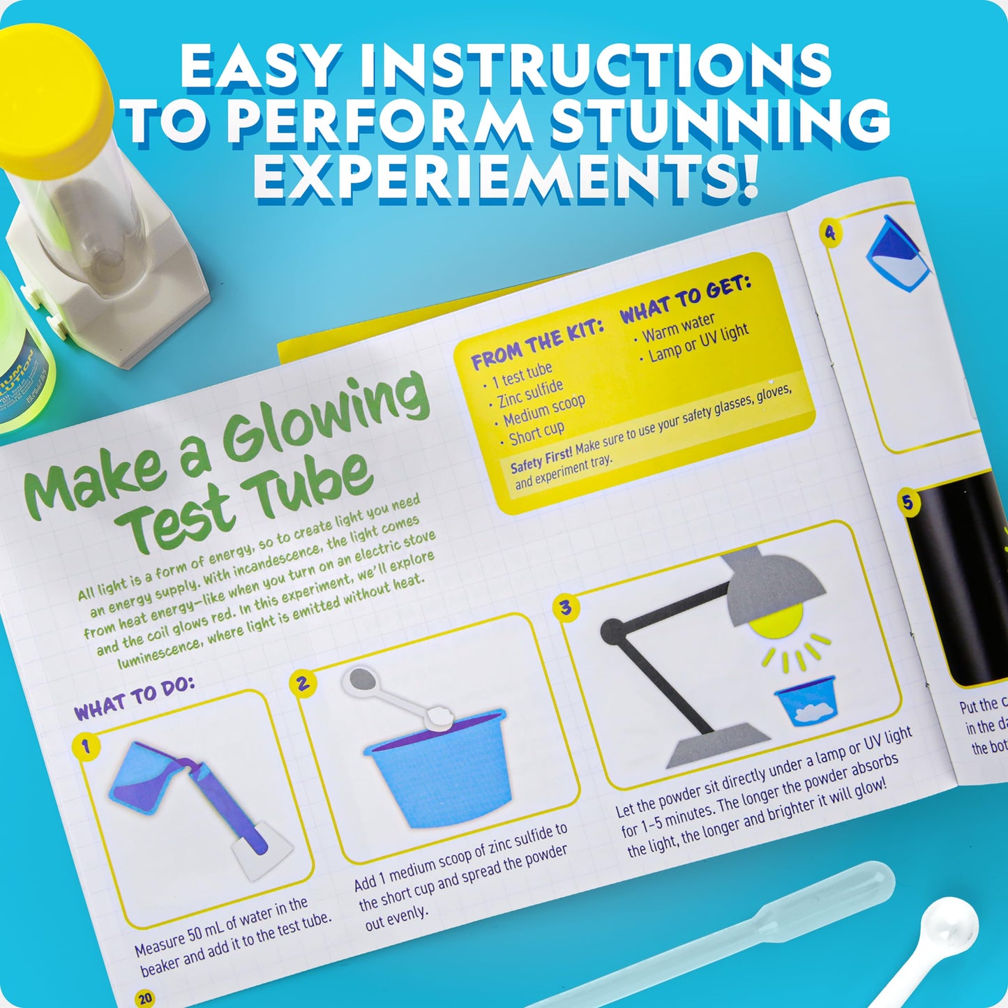 NATIONAL GEOGRAPHIC Mega Science Lab - Science Kit for Kids with 75 Easy Experiments, Featuring Earth Science, Chemistry Set, and Science Magic STEM Projects for Boys and Girls (Amazon Exclusive)