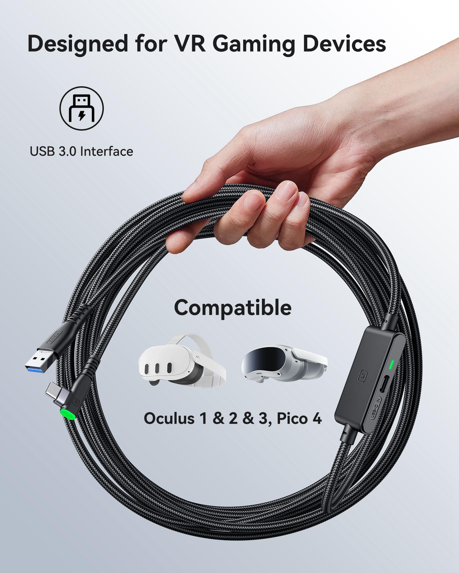 INIU Oculus Link Cable in Use